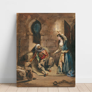 Reproduction Épisode du Corsaire de Lord Byron - Eugène Delacroix