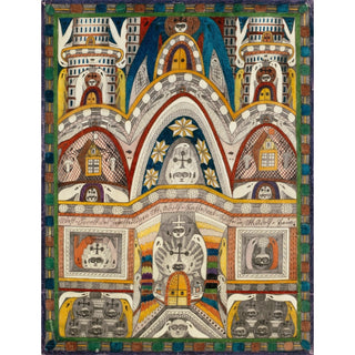 Reproduction Façade ouest du vaisseau de la cathédrale Saint-Adolf des Dix Saints à Saint-Adolf Heim - Adolf Wölfli
