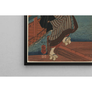 Reproduction Femme sur le quai - Utagawa Kuniyoshi