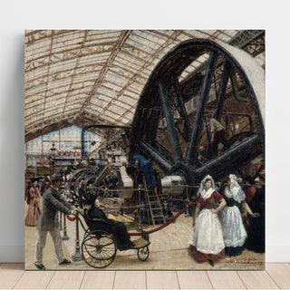 Reproduction Intérieur de la galerie des machines à l'exposition universelle de 1889 - Louis Béroud