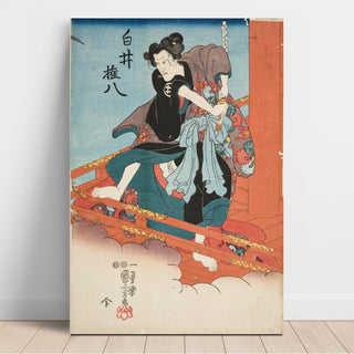 Reproduction Iwai Hanshiro V dans le rôle de Shirai Gonpachi - Utagawa Kuniyoshi