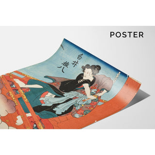 Reproduction Iwai Hanshiro V dans le rôle de Shirai Gonpachi - Utagawa Kuniyoshi