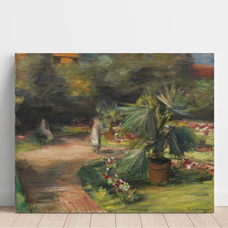 Reproduction Jardin avec palmier et deux figures féminines - Max Liebermann
