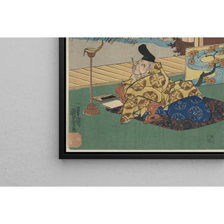 Reproduction Kakinomoto no hitomaro - Utagawa Kuniyoshi