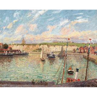 Reproduction L’Avant-port de Dieppe, après-midi, temps lumineux - Camille Pissarro