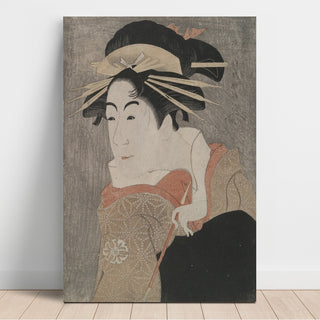 Reproduction L'acteur Matsumoto Yonesaburō dans le rôle de Shinobu, posant en courtisane Kewaizaka no Shōshō, dans la pièce Un mélange d'histoires de vengeance - Tōshūsai Sharaku
