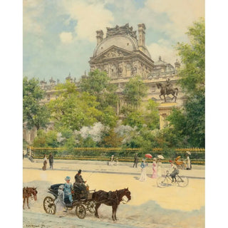 Reproduction La Place du Louvre - Louis Béroud