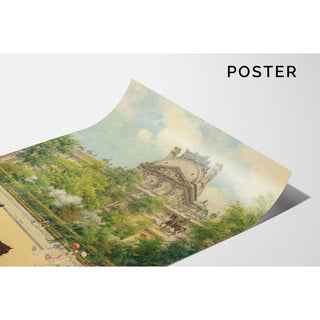 Reproduction La Place du Louvre - Louis Béroud