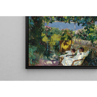 Reproduction La Sieste dans le jardin - Joaquín Sorolla