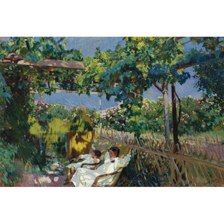 Reproduction La Sieste dans le jardin - Joaquín Sorolla