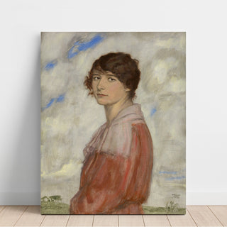 Reproduction La dame en rouge - Franz von Stuck