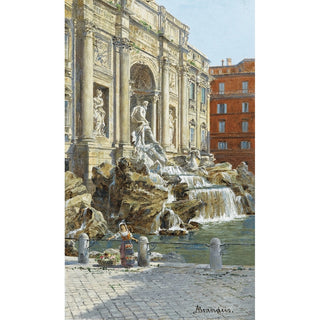 Reproduction La fontaine de Trevi à Rome - Antonietta Brandeis