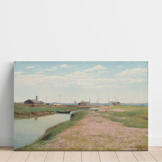 Reproduction La rivière et le port de Frederiksværk - Laurits Andersen Ring