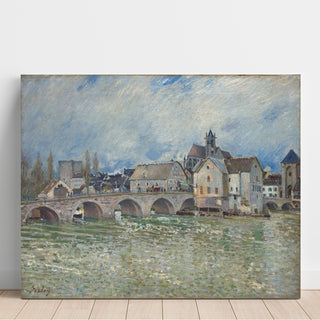 Reproduction Le Pont de Moret-sur-Loing, temps de crue - Alfred Sisley
