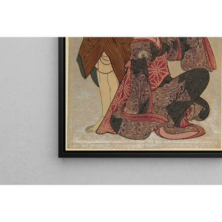 Reproduction Le troisième Bando Hikosaburo dans le rôle de Chomemon, et le quatrième Iwai Hanshiro dans le rôle de Shinanoya Ohan - Toshusai Sharaku