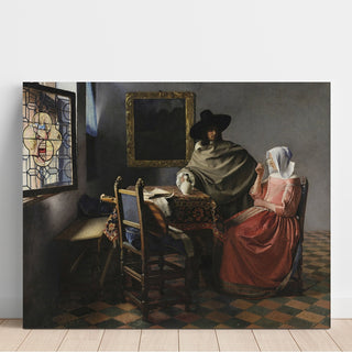 Reproduction Le verre de vin - Johannes Vermeer