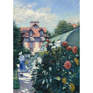 Reproduction Les Dahlias, jardin à Petit Gennevilliers - Gustave Caillebotte