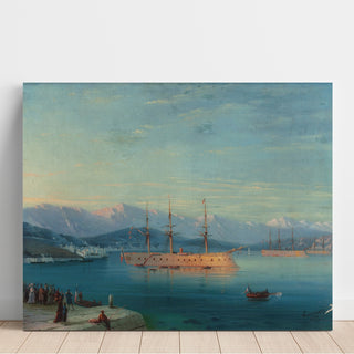 Reproduction Les navires français quittent la mer Noire - Ivan Konstantinovich Aivazovsky