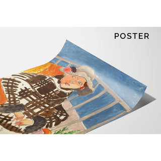 Reproduction Mademoiselle Matisse en Manteau Écossais - Henri Matisse