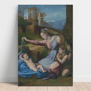 Reproduction Madone au diadème bleu - Raphael