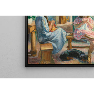 Reproduction Marthe et Nono Cousant dans un Intérieur - Henri Lebasque
