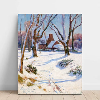 Reproduction Neige en Bretagne - Henry Moret