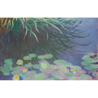 Reproduction Nymphéas avec reflets de hautes herbes - Claude Monet