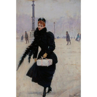 Reproduction Parisienne sur la place de la Concorde - Jean Béraud