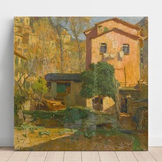 Reproduction Paysage de la Riviera Ligure, Italie - Carl Moll