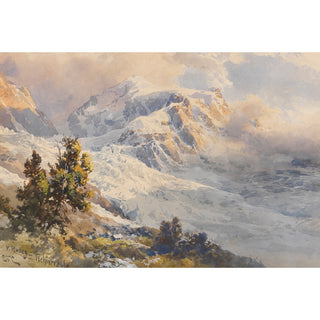 Reproduction Piz Roseg - Glacier de Tschiervagletscher - Edward Theodore Compton