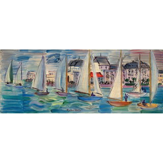 Reproduction Régates à Deauville 1934 - Raoul Dufy