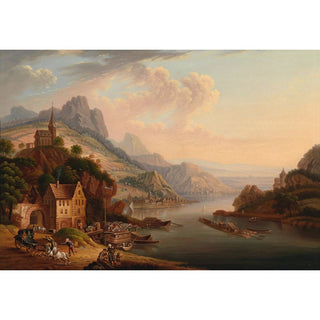 Reproduction Rheinlandschaft - Christian Georg Schütz the Elder