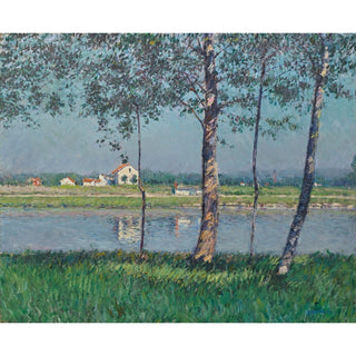 Reproduction Rive de la Seine au Petit-Gennevilliers - Gustave Caillebotte