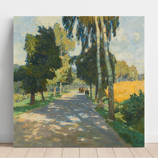 Reproduction Route bordée d'arbres à Bruntál - Carl Moll