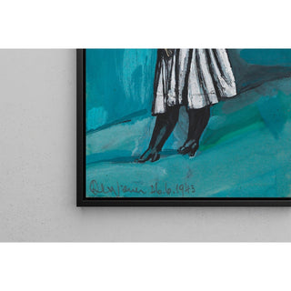 Reproduction Sans titre Femme en robe blanche et noire - Karl Wiener