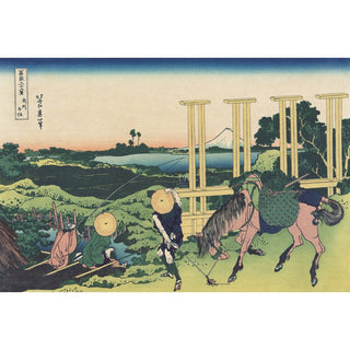 Reproduction Senju dans la province de Musashi - Katsushika Hokusai