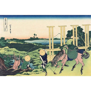 Reproduction Senju dans la province de Musashi - Katsushika Hokusai