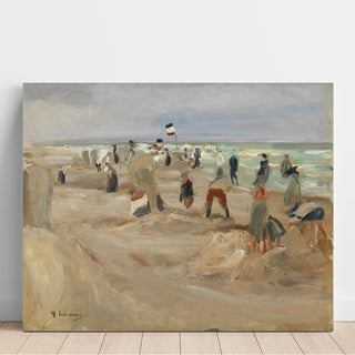 Reproduction Sur la plage de Noordwijk - Max Liebermann