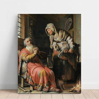 Reproduction Tobit et Anna avec l'enfant - Rembrandt van Rijn