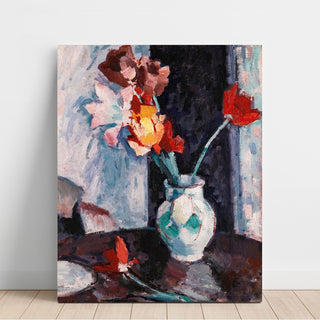 Reproduction Tulipes dans un vase blanc - Samuel John Peploe