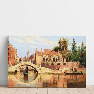 Reproduction Venise, vue du Ponte de la Calcina sur le Rio di San Vio - Antonietta Brandeis