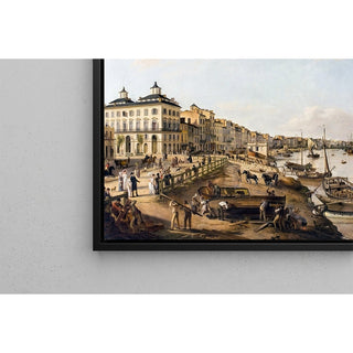 Reproduction Vue d'une partie du port et des quais de Bordeaux par Pierre Lacour