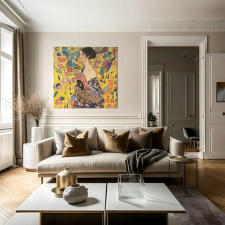 Reproduction de tableau - La Femme à l'éventail par Klimt