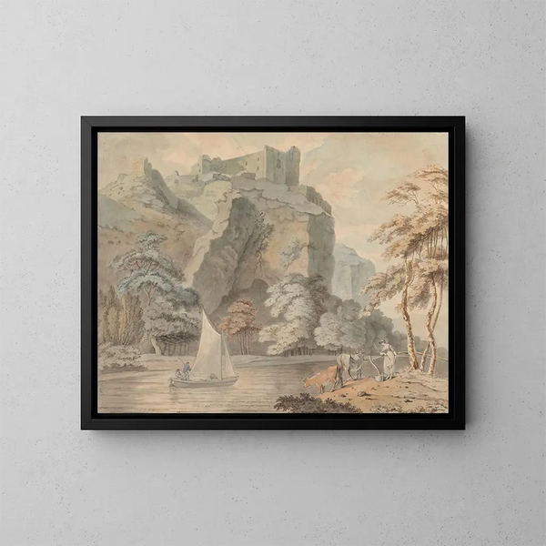 Château de Carrig Cennen, Carmarthenshire - Reverend John Gardnor — indrammet kunstværk på væggen