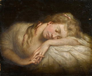 Reverend Matthew William Peters - Portrait of a sleeping girl.webp