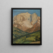 Mont Blanc set fra Combloux - Regnault Sarasin — indrammet kunstværk på væggen