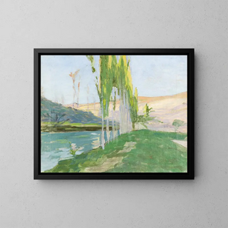 Richard Bergh - Poplars Growing near a Watercourse.webp