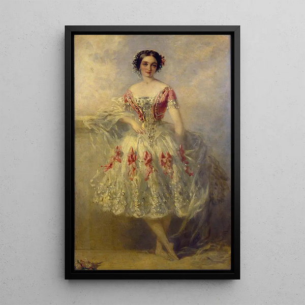 Portrait af Marie Adeline Plunkett - Richard Buckner — indrammet kunstværk på væggen