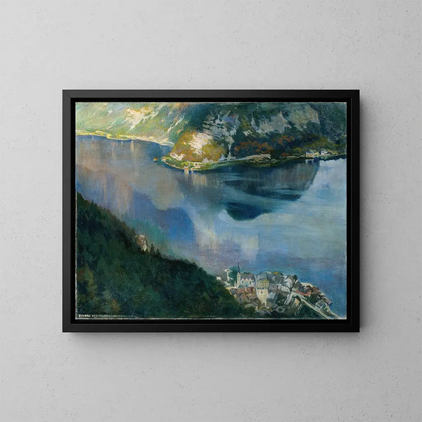 Lac de Hallstatt - Richard Harlfinger — indrammet kunstværk på væggen