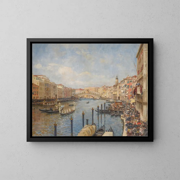 Vue de Venise pendant le Carnaval - Richard Lips — indrammet kunstværk på væggen